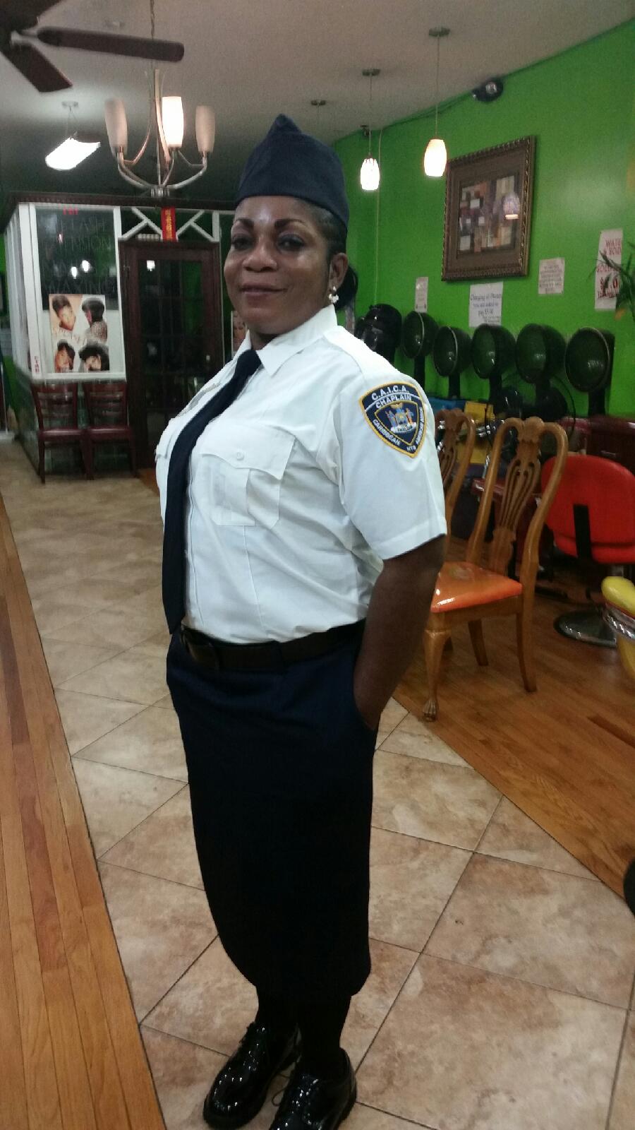 Sister Arlene in her New York Chaplain division uniform